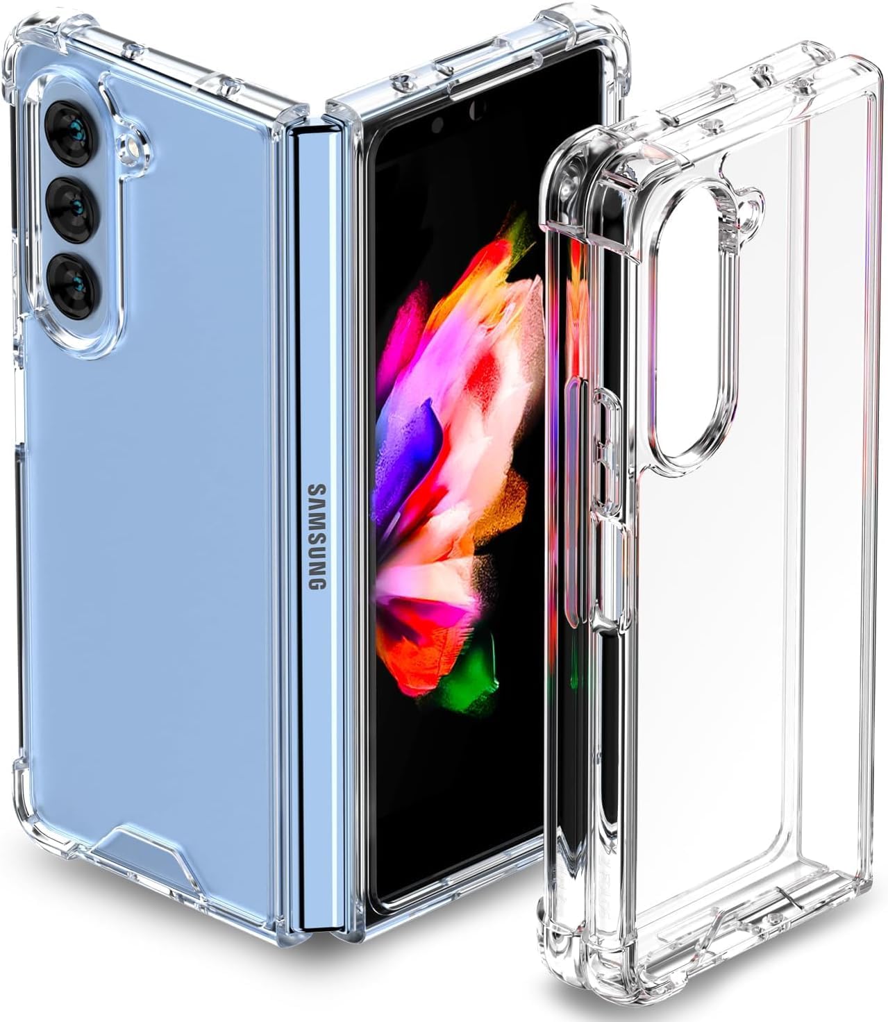 For Samsung Galaxy Z Fold5 5G Back Cover (Shockproof Crystal Clear Case |  Drop & Camera Protection | Hard Polycarbonate)