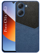 For Poco C81x Back Cover Case (Dual PU Leather Stitch | Professional Minimalist | Soft and Flexible)