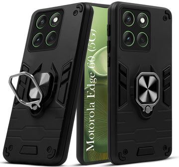 For Motorola Moto Edge 60 Back Cover Case (Shockproof Polycarbonate Dual Layer Hybrid Armor)