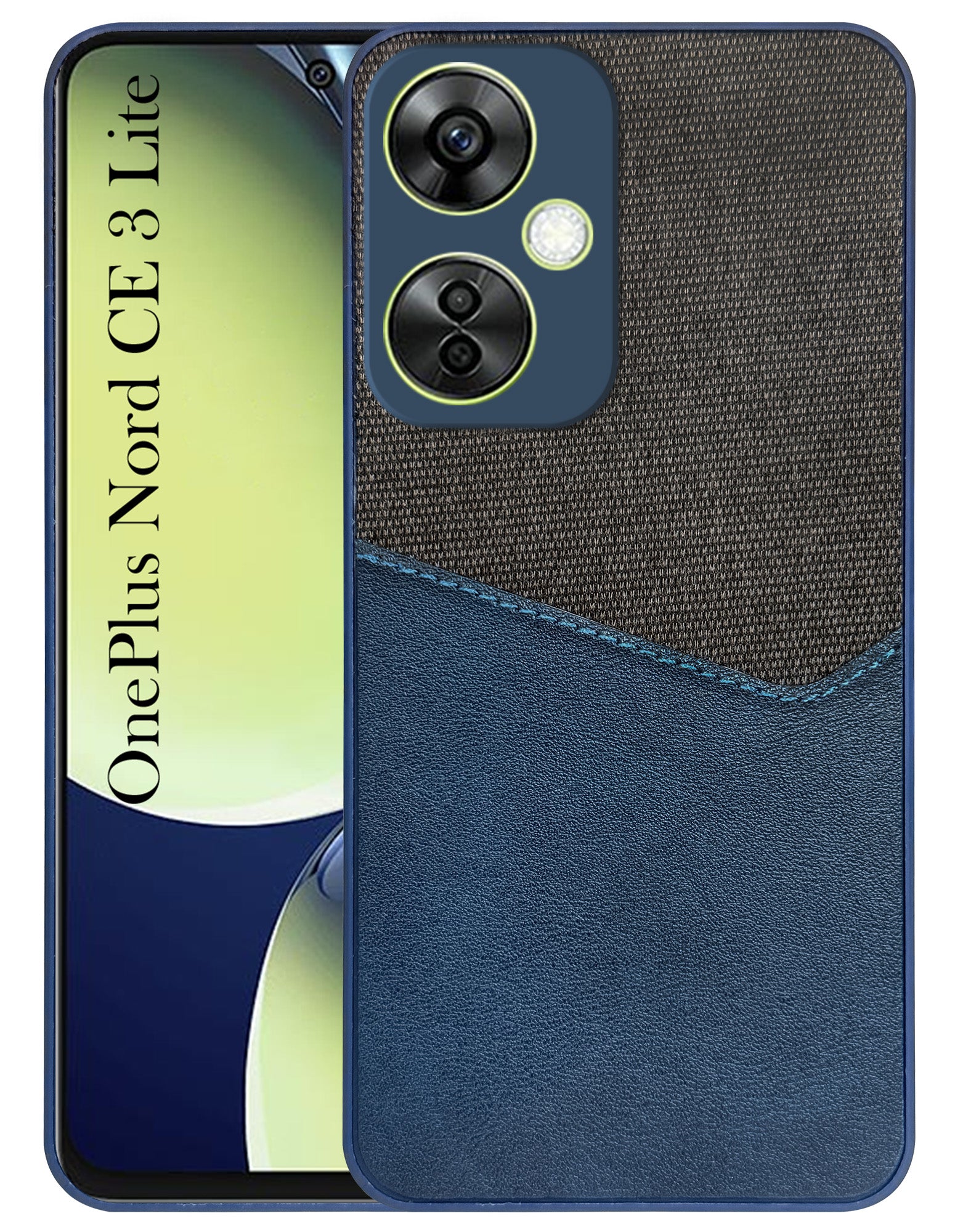 For OnePlus Nord CE 3 Lite Back Cover Case  (Dual PU Leather Stitch | Professional Minimalist | Soft and Flexible)