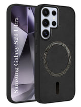For Samsung Galaxy S24 Ultra Back Cover Case (Sleek Leather Finish | MagSafe Compatible Wireless Charging | Camera Bump Protection)