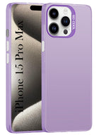 For iPhone 15 Pro Max Hard Back Cover Case (Velvet Touch | Professional Glossy Finish | Camera Protection Bump)