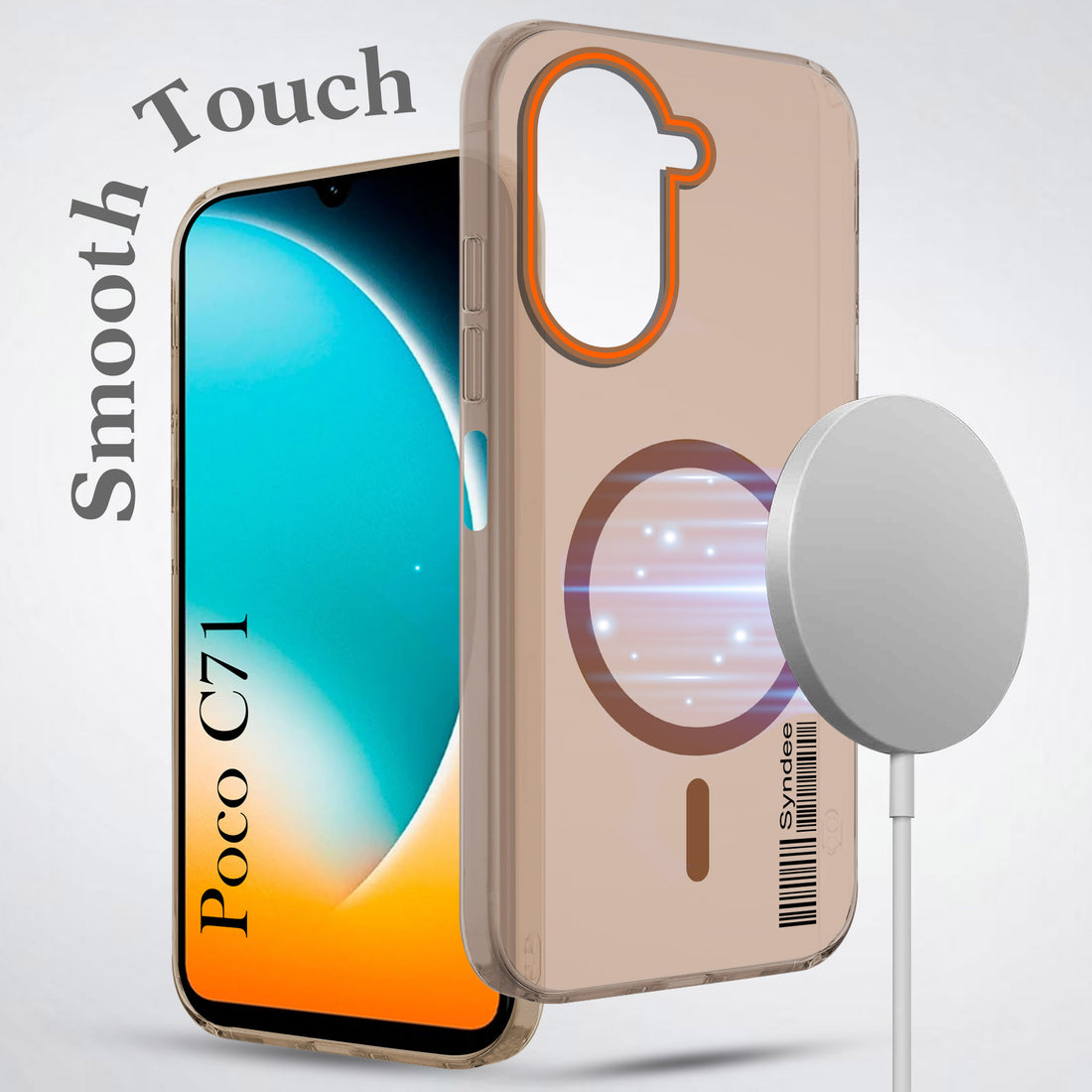 For Poco C71 Back Cover Case (Soft Touch | Camera Bump Protection | MagSafe Compatible | Matte Finish)