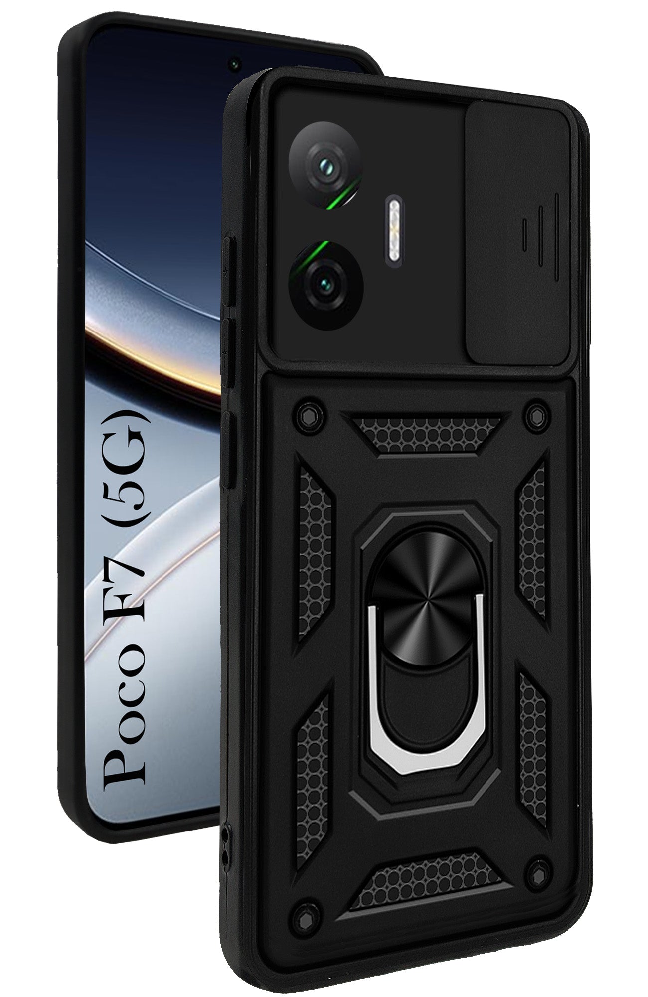 For Xiaomi Poco F7 5G Back Cover Case (Hybrid Dual Armor Polycarbonate)