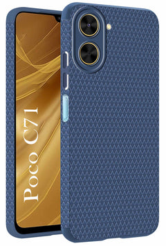For Poco C71 Back Cover Case (Liquid Silicone | Side Grip | Camera Protection)