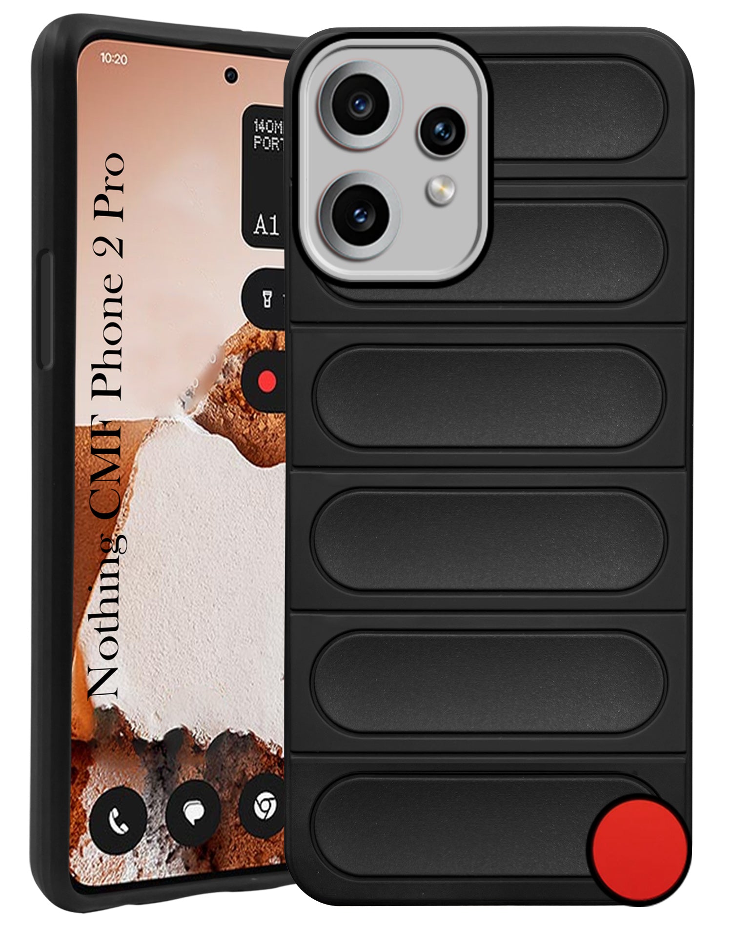 For Nothing CMF Phone 2 Pro Back Cover Case (Matte Liquid Silicone| Camera Protection Ring | Professional Wave Design | Shockproof Anti Slip Grip )