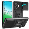 For Oppo A5 Pro Back Cover Case Hybrid Armor (Sliding Shutter Camera Protection | Polycarbonate |Ring Holder Kickstand)