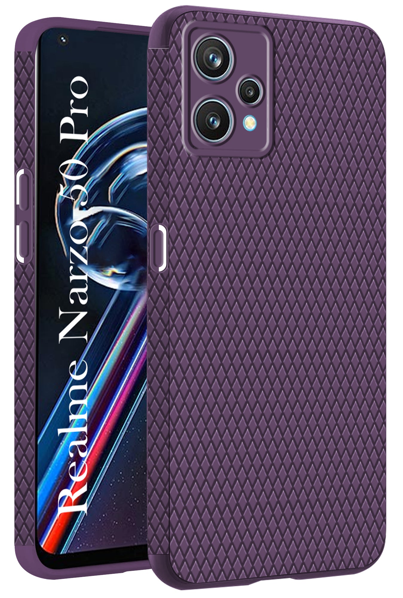 For Realme Narzo 50 Pro Back Cover Case (Liquid Silicone | Side Grip | Camera Protection)