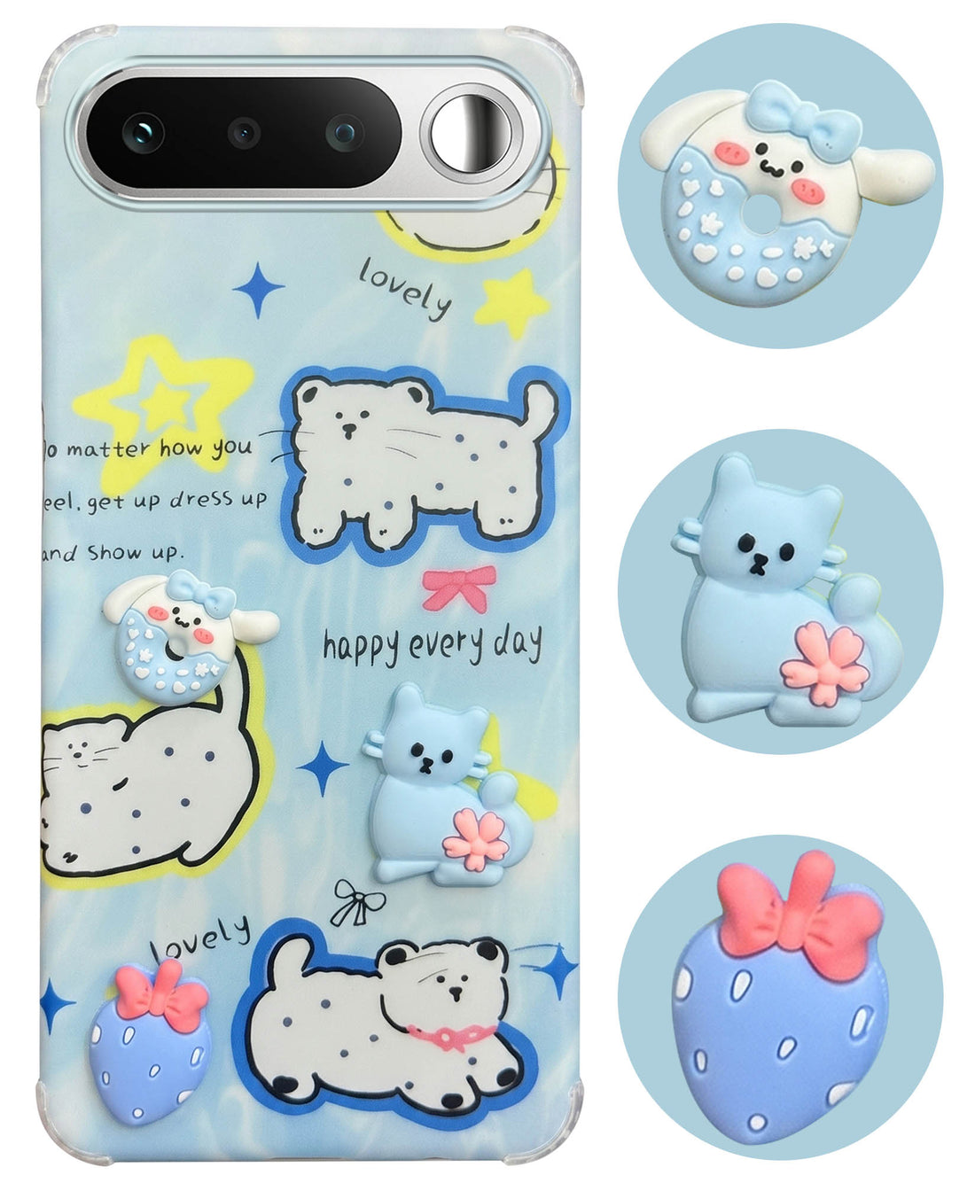For Realme 16 Back Cover Case (3D Cute Cartoons | Hard Back Side Soft | Matte Premium Finish | HD Printing)