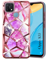For Oppo A35 Back Cover Case (Dual Design Glitter Sparkle and Detachable Diamond Print Case | Soft and Flexible)