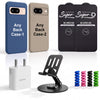 Complete Mobile Care Kit (Get Any 2 Cases+2 Tempered Glass+25W Charger Adapter+Metallic Mobile Stand+Cable Protector)