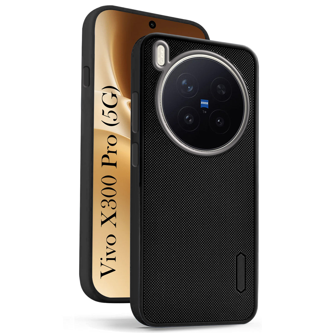 For Vivo X300 Pro Back Cover Case Rubberised (Textured Grip Design | Micro-Fiber Cloth Inside | Slim and Light Weight | Soft Touch and Feel)