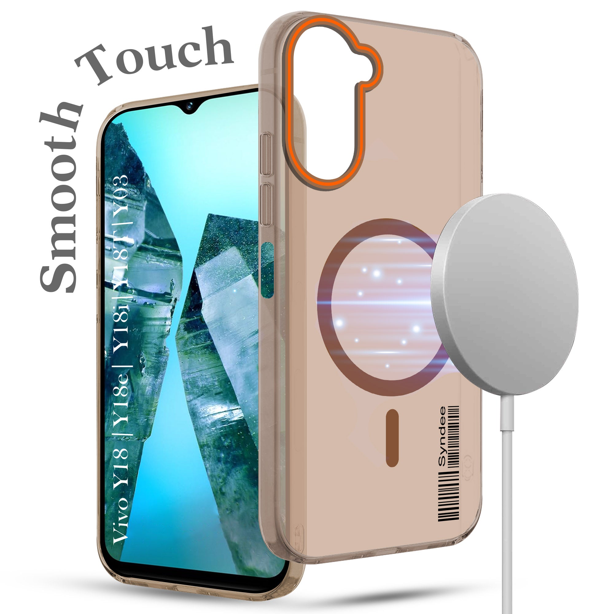 For Vivo Y18 | Y18e | Y03 | Y18i | Y18t Back Cover Case (Soft Touch | Camera Bump Protection | MagSafe Compatible | Matte Finish)