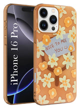 For Apple iPhone 16 Pro Back Cover Case (Cute Floral Design | Flower Print for Girls | MagSafe Compatible Wireless Charging)