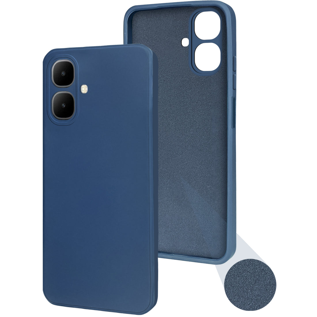 For Infinix Smart 10 4G Back Cover Case (Matte Finish Silicone with Inside Fiber cloth |Black)
