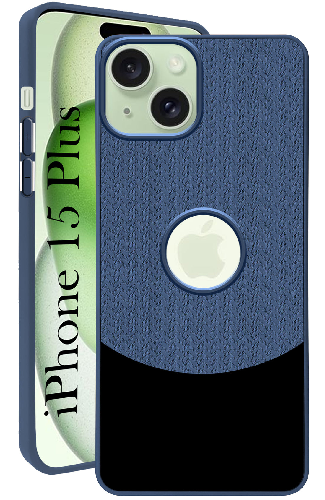 For iPhone 15 Plus Back Cover Case (Elegant PU Leather Finish | Premium Minimalist Professional | Camera Protection Bump)