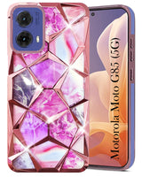 For Motorola Moto G85 5G Back Cover Case Compatible With ( Dual Design Glitter Sparkle and Detachable Diamond Print Case | Soft and Flexible)