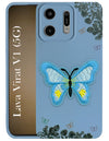 For Lava Virat V1 5G Back Cover Case (Soft Butterfly Embroidery | Women Teen Girls | Camera Protection| Matte Silicone)