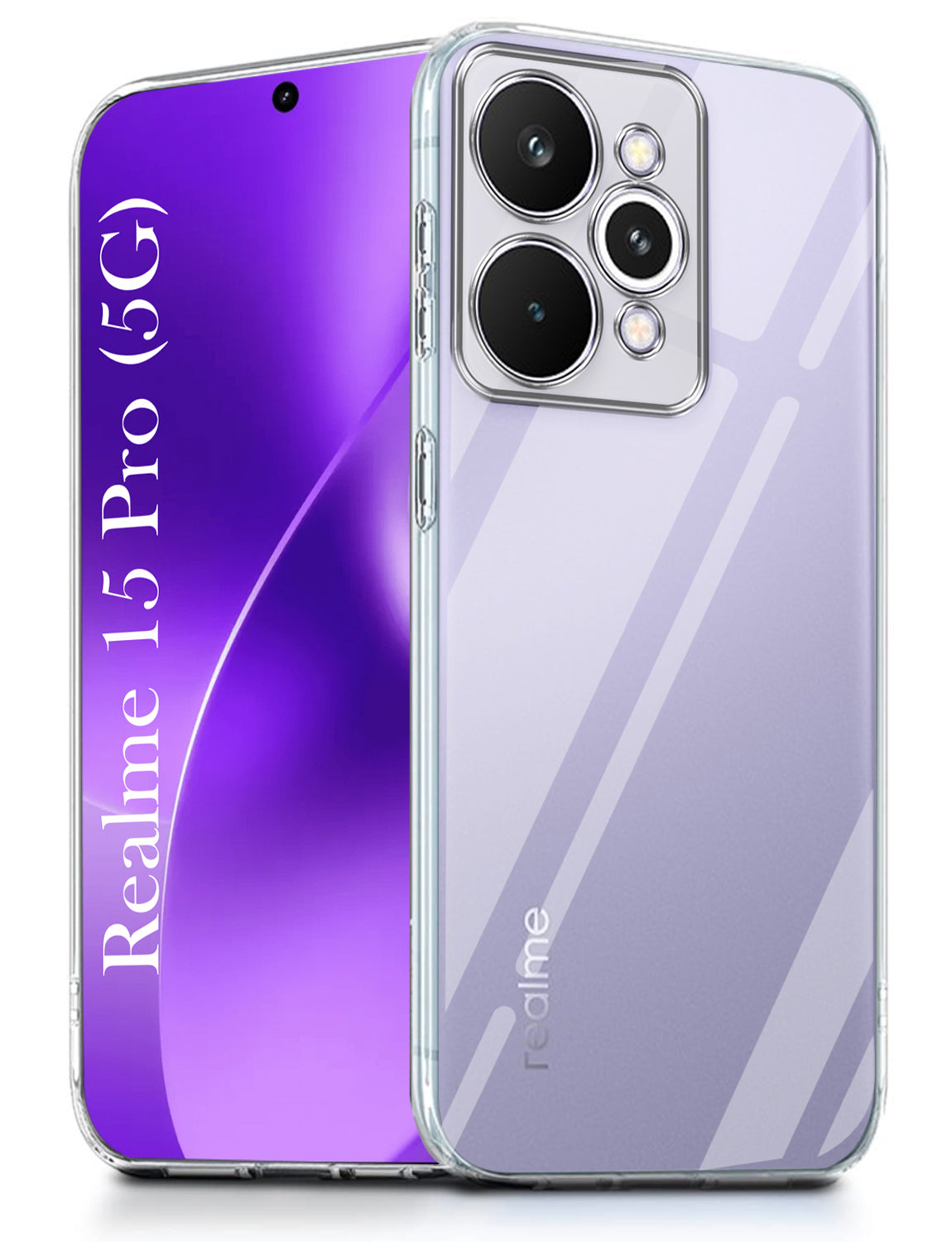 For Realme 15 Pro Back Cover Case (Clear Shockproof Case with Camera Protection | Soft and Flexible | Transparent)