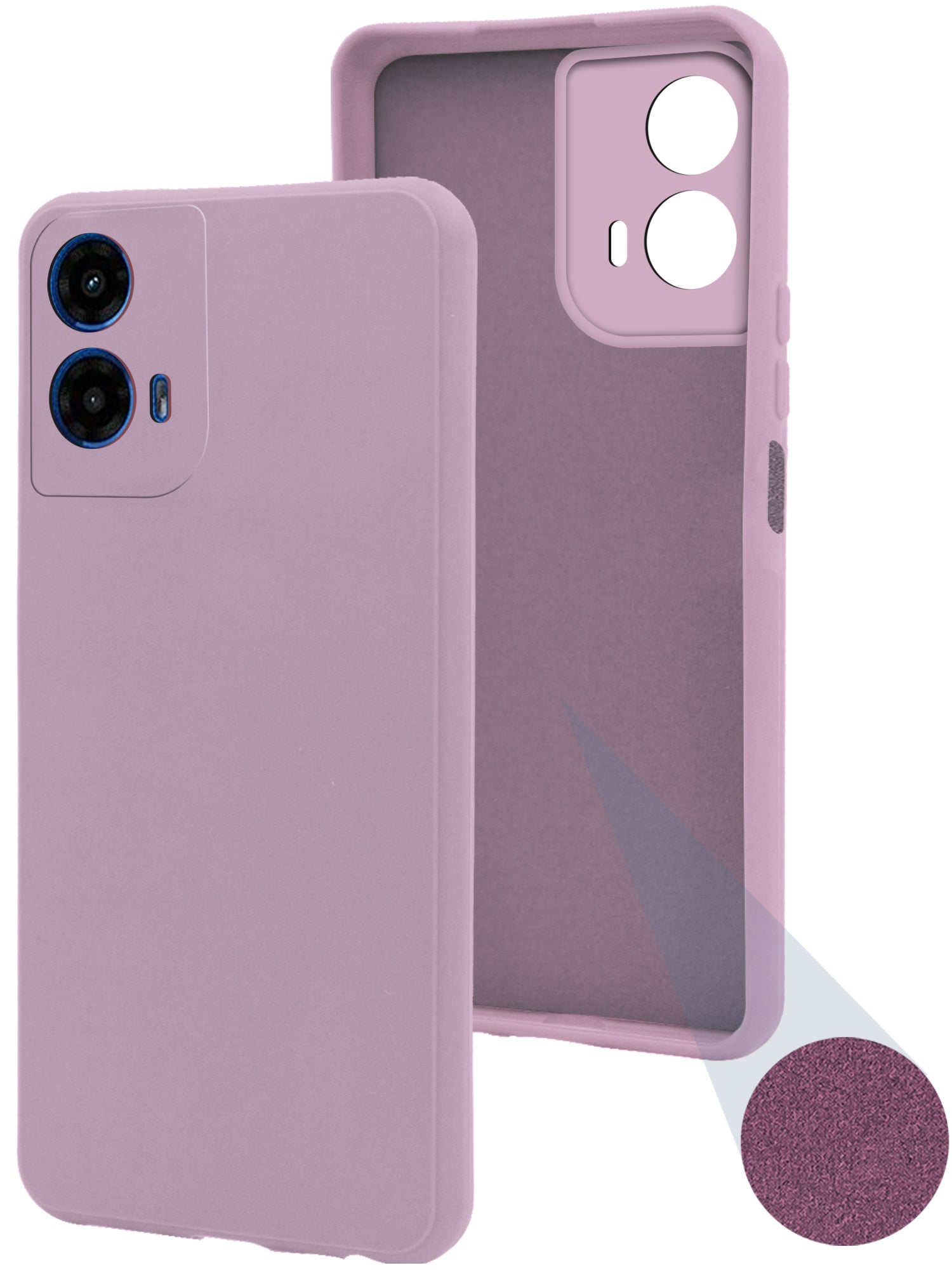 For Motorola Moto G45 Back Cover Case (Matte Finish Silicone with Inside Fiber cloth)