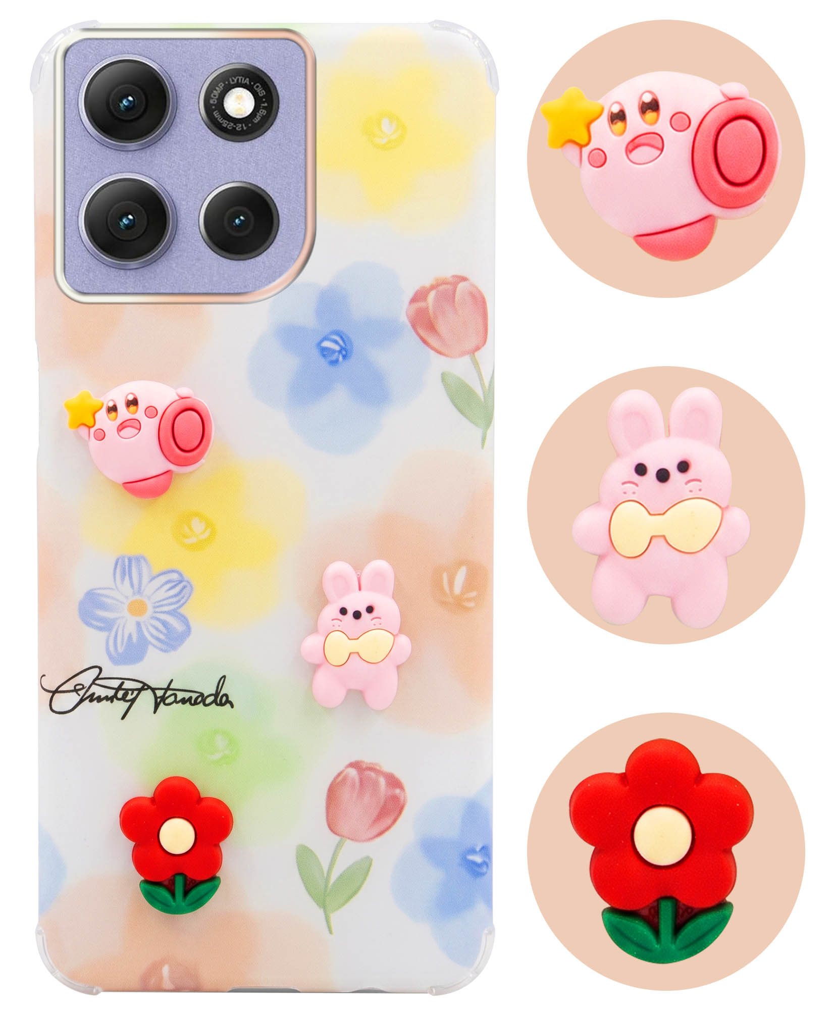 For Motorola Moto G86 Power Back Cover Case (3D Cute Cartoons | Hard Back Side Soft | Matte Premium Finish | HD Printing)