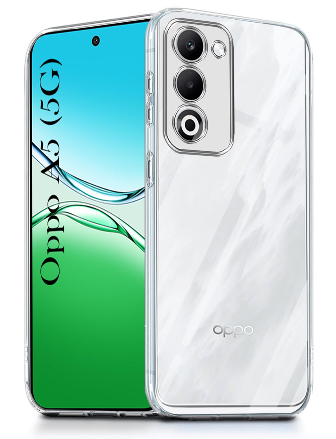 For Oppo A5 5G Back Cover ( Silicone Clear Shockproof Case with Camera Protection | Soft and Flexible | Transparent)