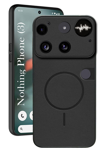 For Nothing Phone 3 Back Cover Case PU Leather (Texture Grip Design | Professional Minimalist | Camera Protection | Soft and Flexible)