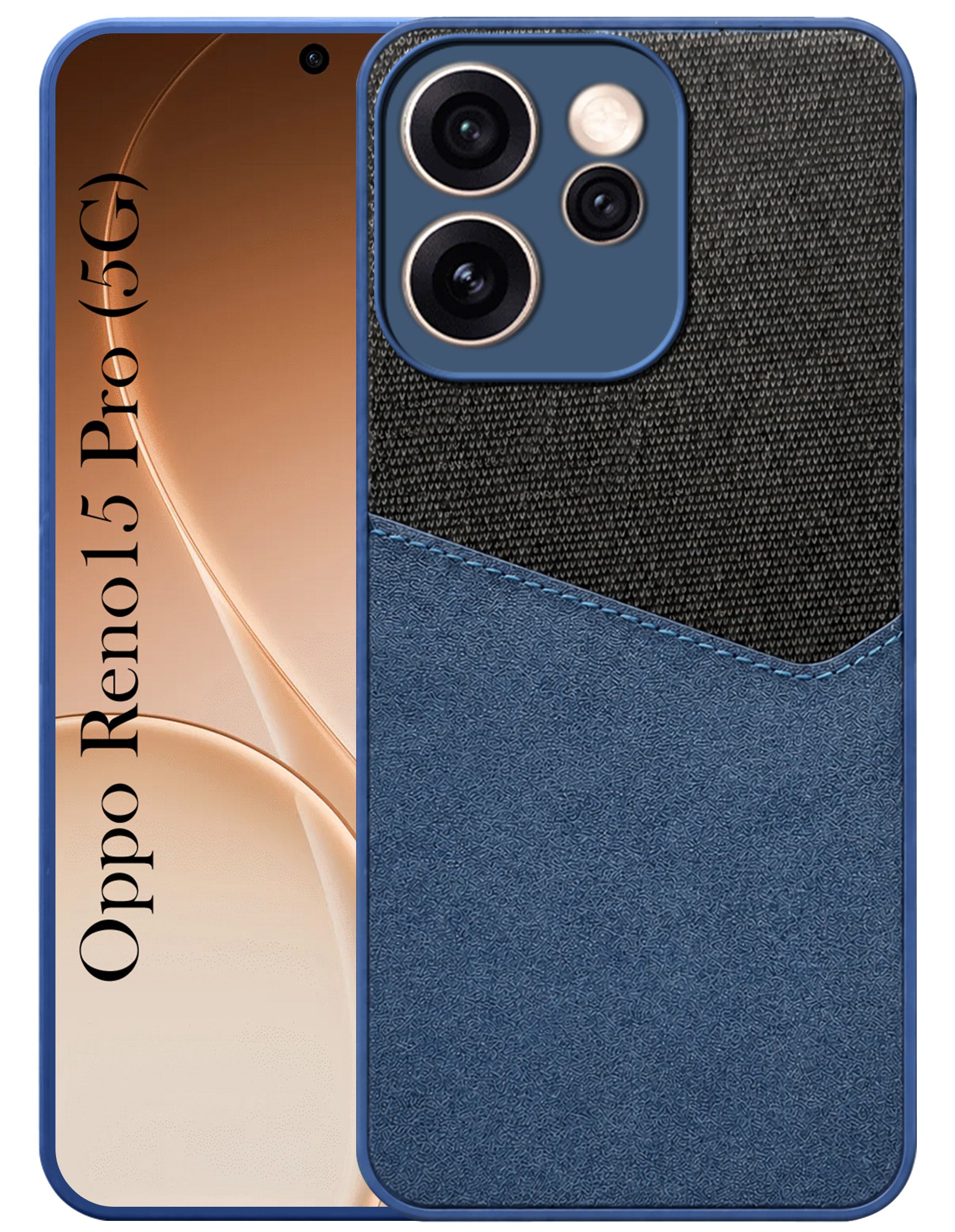For Oppo Reno15 Pro 5G | Oppo Reno 15 Pro 5G Back Cover Case (Dual PU Leather Stitch | Professional Minimalist | Soft and Flexible)