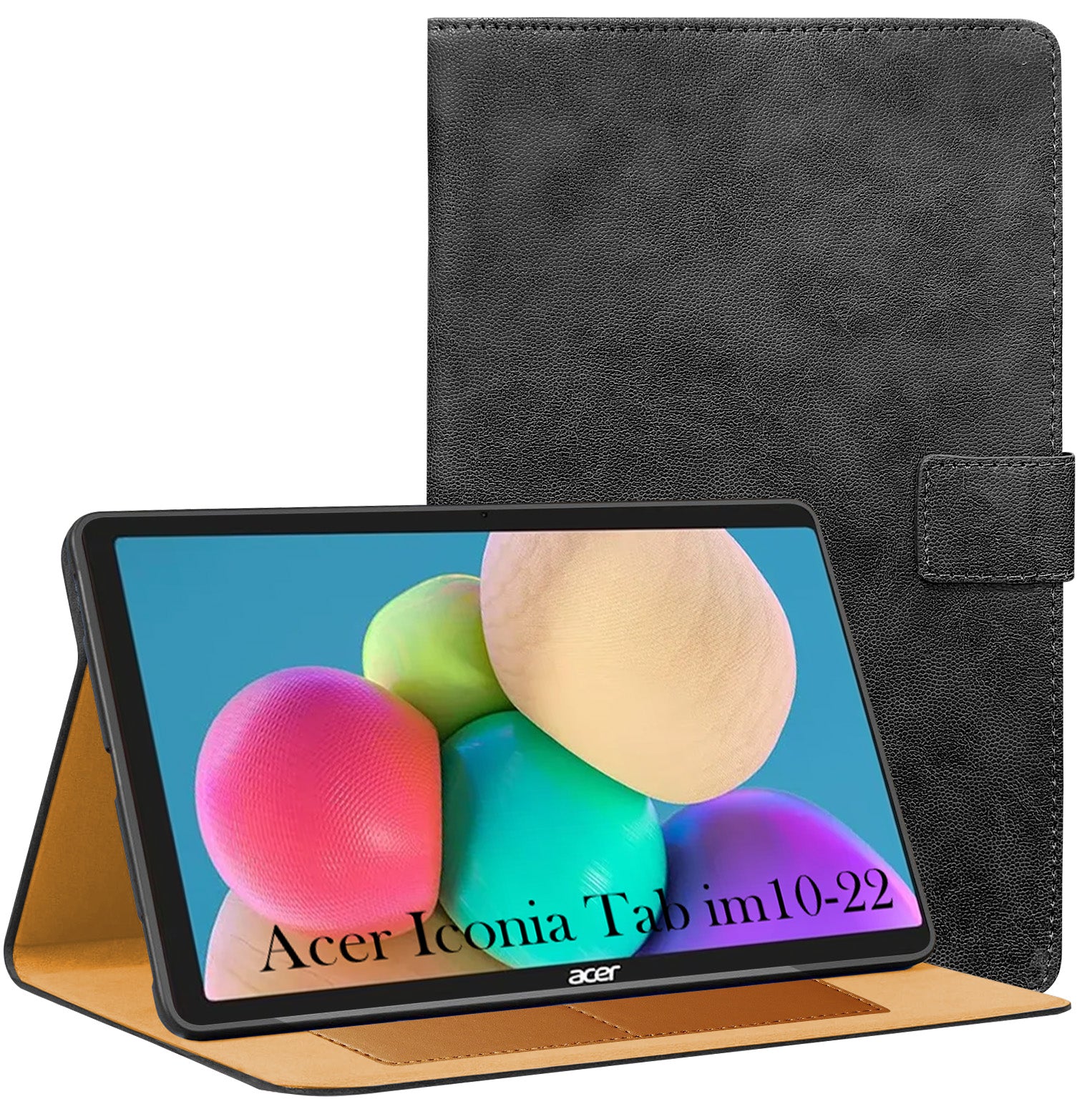 For Acer Iconia Tab iM10-22 10.36 Inch Flip Cover Folio Cover (PU Leather | Multi-Angle Smart Stand | Card Storage Slots | Silicone Back Pouch)