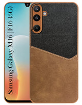 For Samsung Galaxy M16 5G | Samsung Galaxy F16 Back Cover Case (Dual PU Leather Stitch | Professional Minimalist | Soft and Flexible)