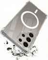 For Samsung Galaxy S24 Ultra Back Cover Shockproof Crystal-Clear (Magsafe Wireless Support | Drop & Camera Protection | Hard Polycarbonate)