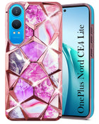For OnePlus Nord CE 4 Lite Back Cover Case ( Dual Design Glitter Sparkle and Detachable Diamond Print Case | Soft and Flexible)
