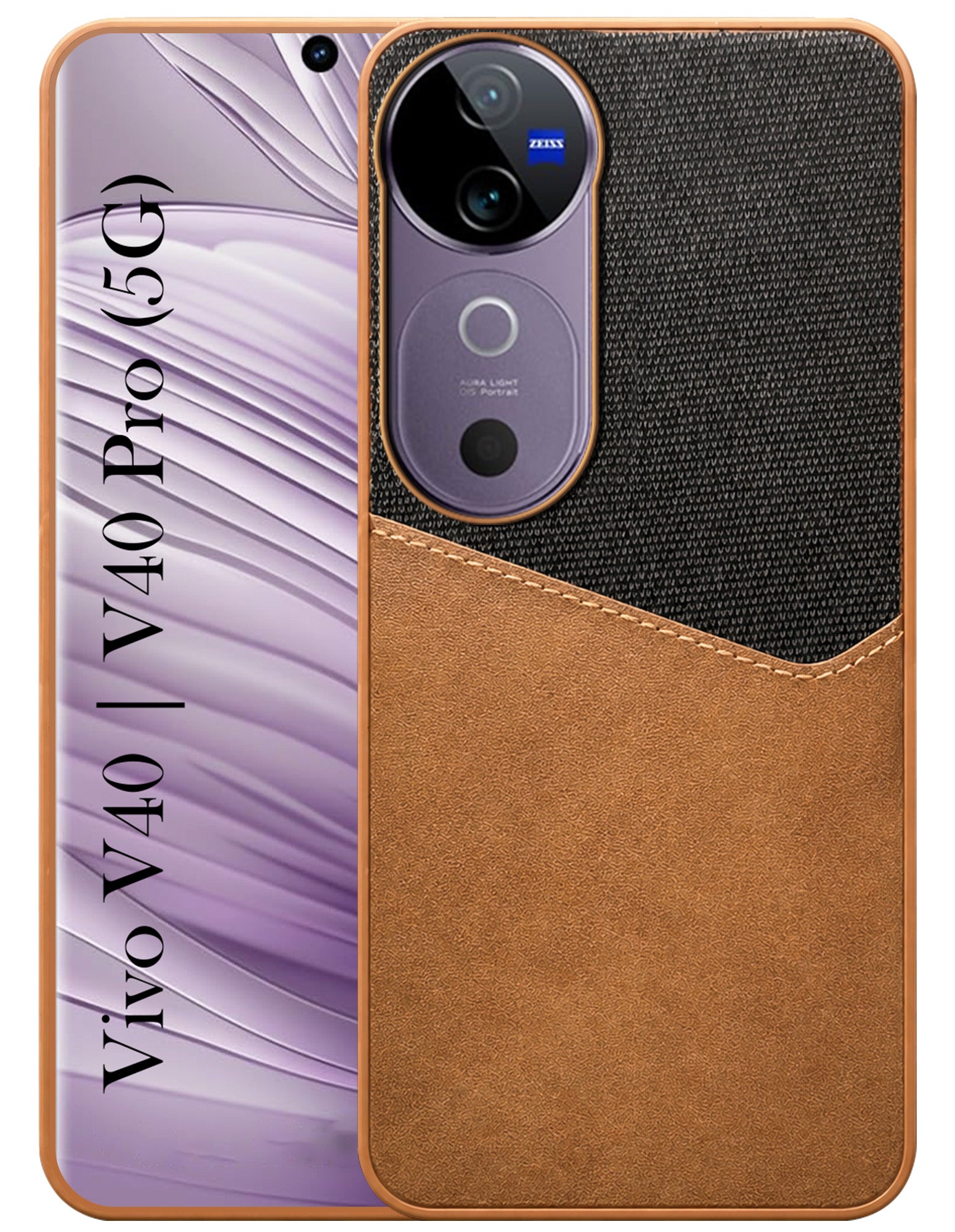 For Vivo V40 | Vivo V40 Pro Back Cover Case (Dual PU Leather Stitch | Professional Minimalist | Soft and Flexible)