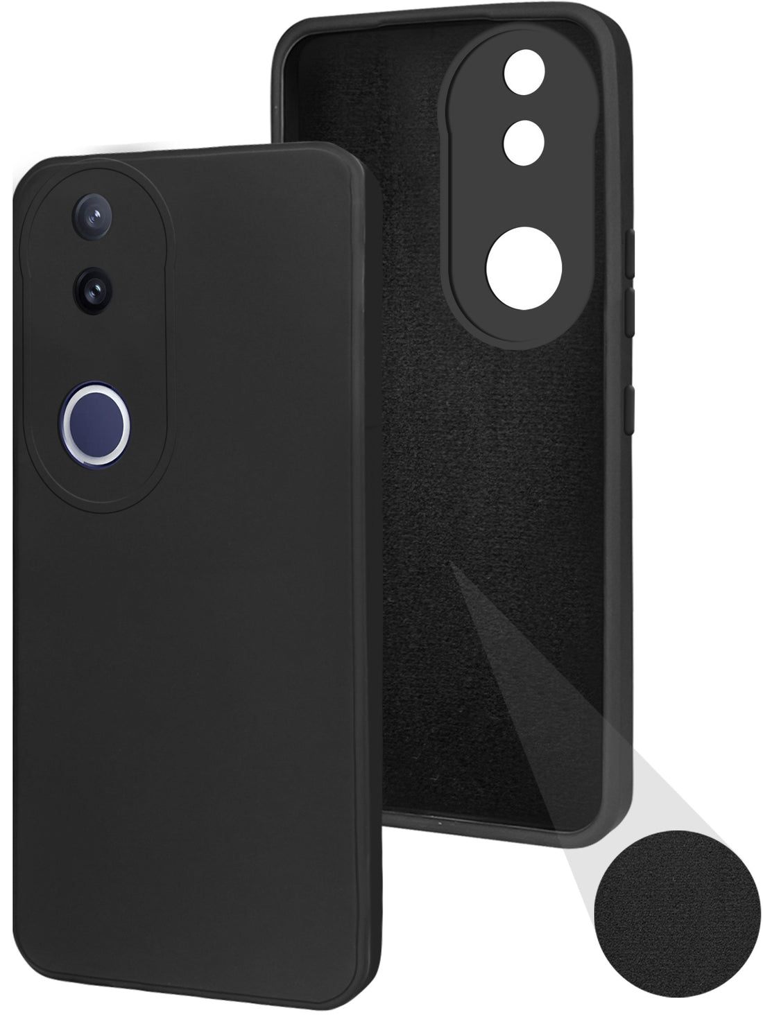 For Vivo iQOO Z10R Back Cover Case (Matte Finish Silicone with Inside Fiber Cloth)