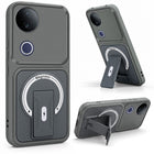 For Vivo T4R Back Case Cover Metallic (Hybrid Armor Kickstand | MagSafe Compatible | Camera Protection Shockproof)