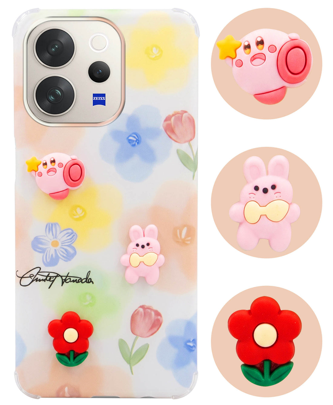 For Vivo V70 | Vivo V70 Elite 5G Back Cover Case (3D Cute Cartoons | Hard Back Side Soft | Matte Premium Finish | HD Printing)
