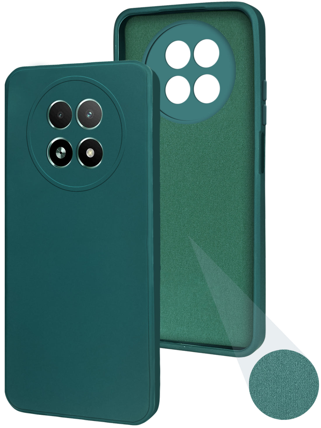 For Realme 13 Back Cover Case ( Matte Finish Silicone with Inside Fiber cloth)