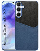 For Samsung Galaxy A55 5G Back Cover Case (Dual PU Leather Stitch | Professional Minimalist | Soft and Flexible)