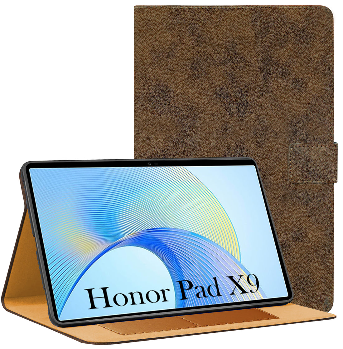 For Honor Pad X9 10 Inch Flip Cover Folio Cover (PU Leather | Multi-Angle Smart Stand | Card Storage Slots | Silicone Back Pouch)