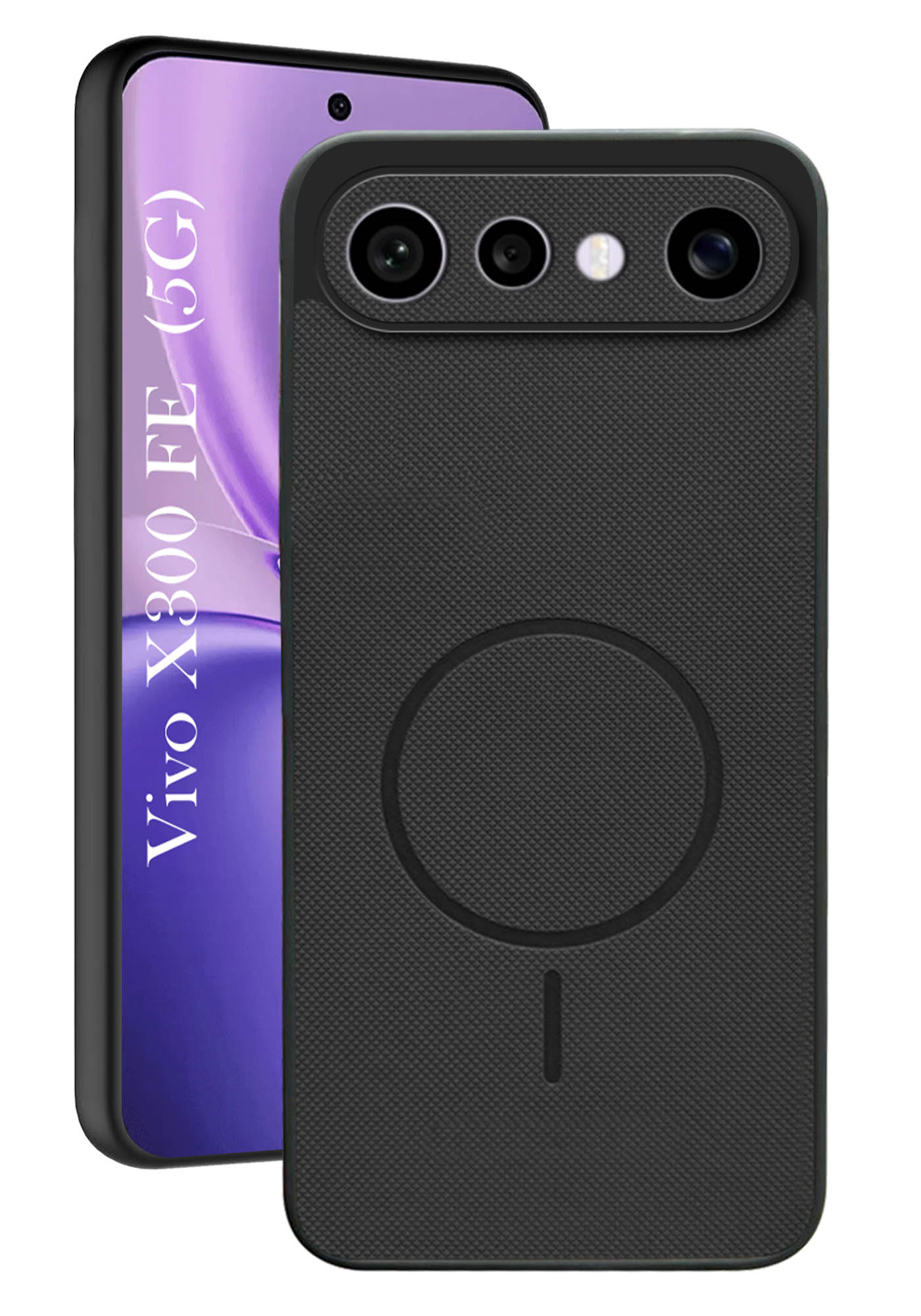 For X300 FE Back Cover Case PU Leather (Texture Grip Design | Professional Minimalist | Camera Protection | Soft and Flexible)