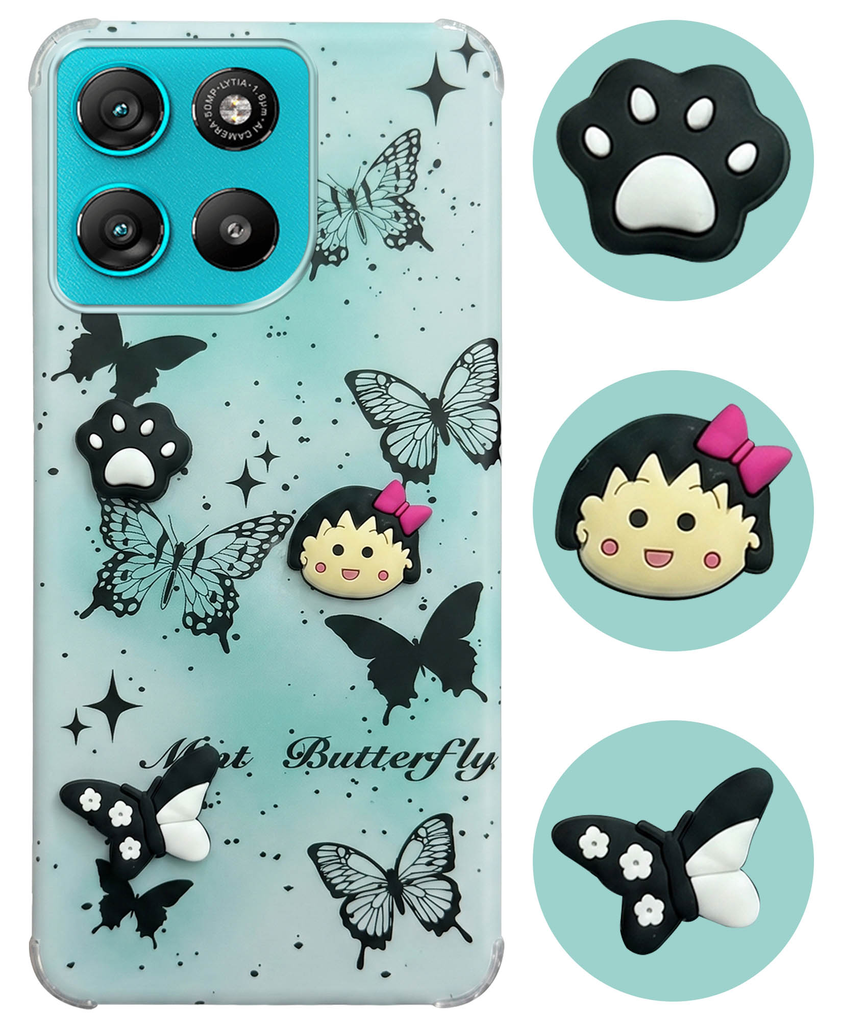 For Motorola Moto G67 Power | G57 Power Back Cover Case (3D Cute Cartoons | Hard Back Side Soft | Matte Premium Finish | HD Printing)