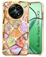 For Realme Narzo N65 5G Back Cover Case ( Dual Design Glitter Sparkle and Detachable Diamond Print Case | Soft and Flexible)