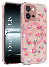 For OnePlus 13S Back Cover Case (Cute Floral Design | Flower Print for Girls | MagSafe Compatible Wireless Charging)