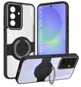 For Samsung Galaxy A36 5G Back Cover Case with stand (Built-in Ring Holder Kickstand | Lifetime Anti Yellow | Camera Protection)