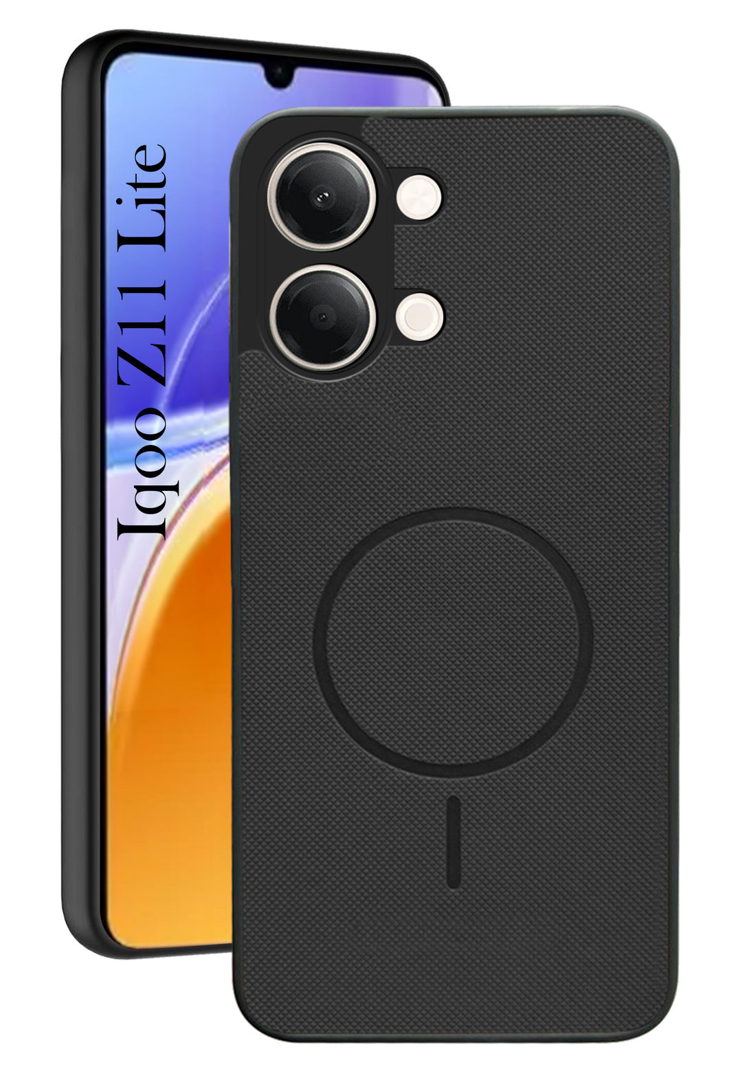 For Vivo iQOO Z11 Lite Back Cover Case PU Leather (Texture Grip Design | Professional Minimalist | Camera Protection | Soft and Flexible)