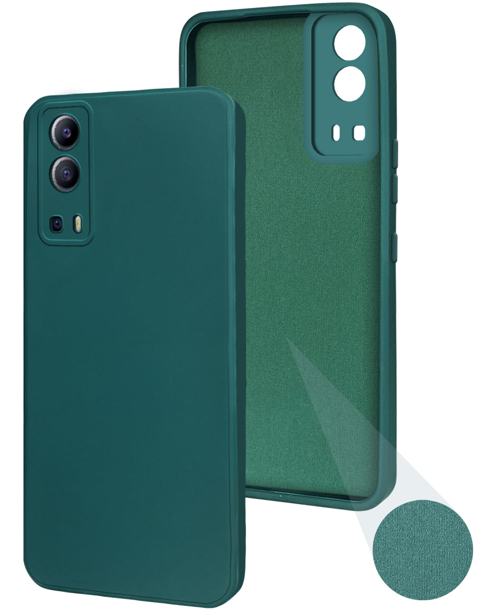 For Vivo iQOO Z3 5G  Back Cover Case ( Matte Finish Silicone with Inside Fiber cloth)