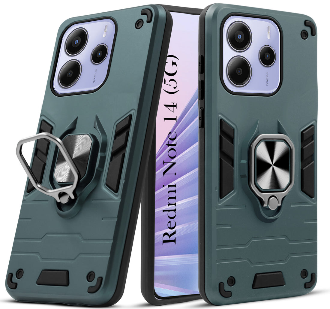 For Redmi Note 14 5G | Redmi Note 14 SE Back Cover Case (Shockproof Polycarbonate Dual Layer Hybrid Armor)
