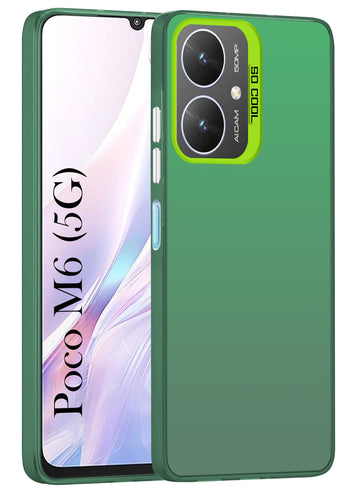 For Poco M6 5G Hard Back Cover Case (Velvet Touch | Professional Glossy Finish | Camera Protection Bump)