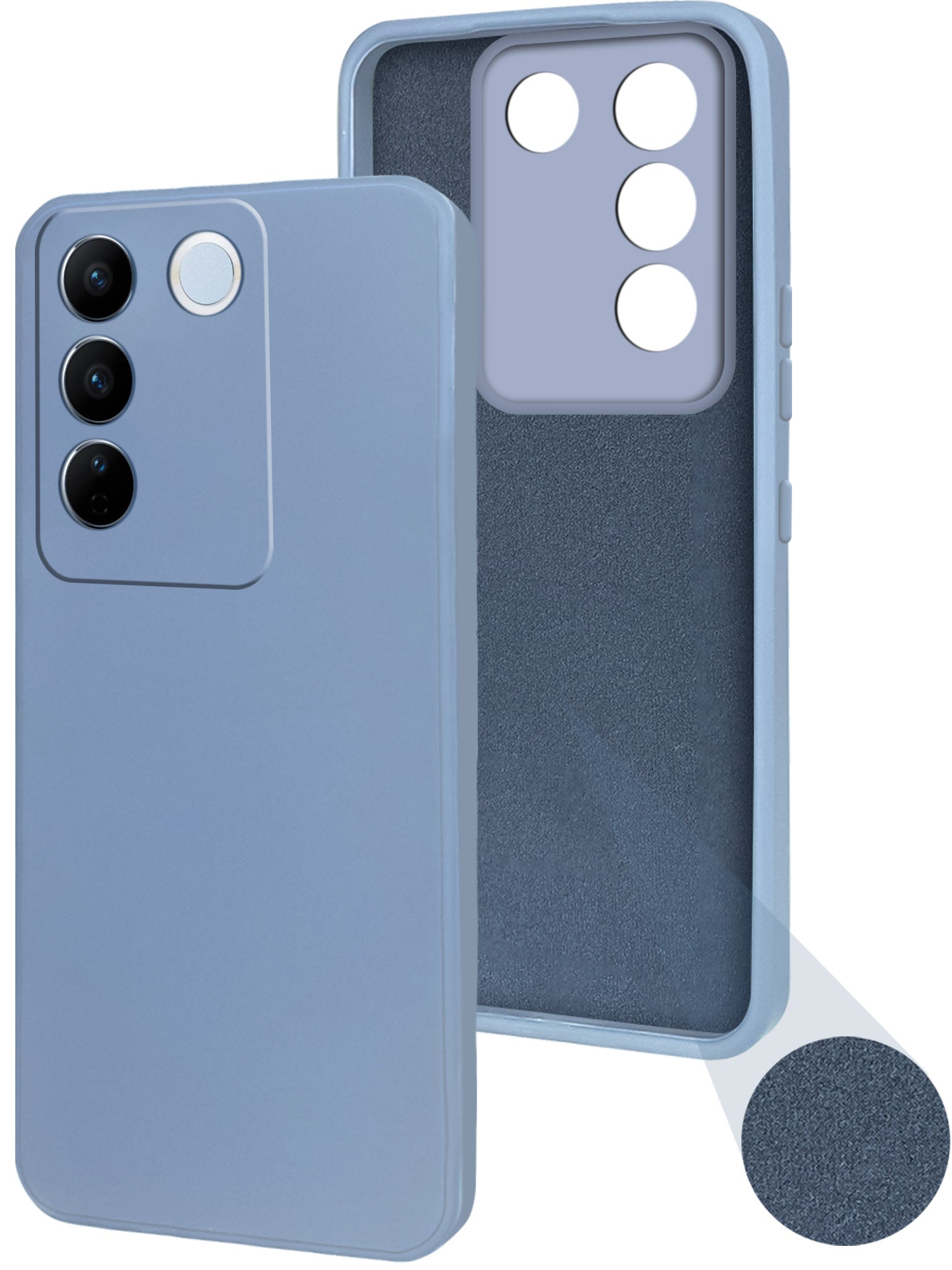For Vivo V27 | Vivo V27 Pro Back Case Cover (Inside Fiber Cloth | Smooth Matte Finish | Elegant Professional Look)