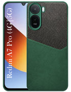For Redmi A7 Pro (4G | 5G) Back Cover Case (Dual PU Leather Stitch | Professional Minimalist | Soft and Flexible)